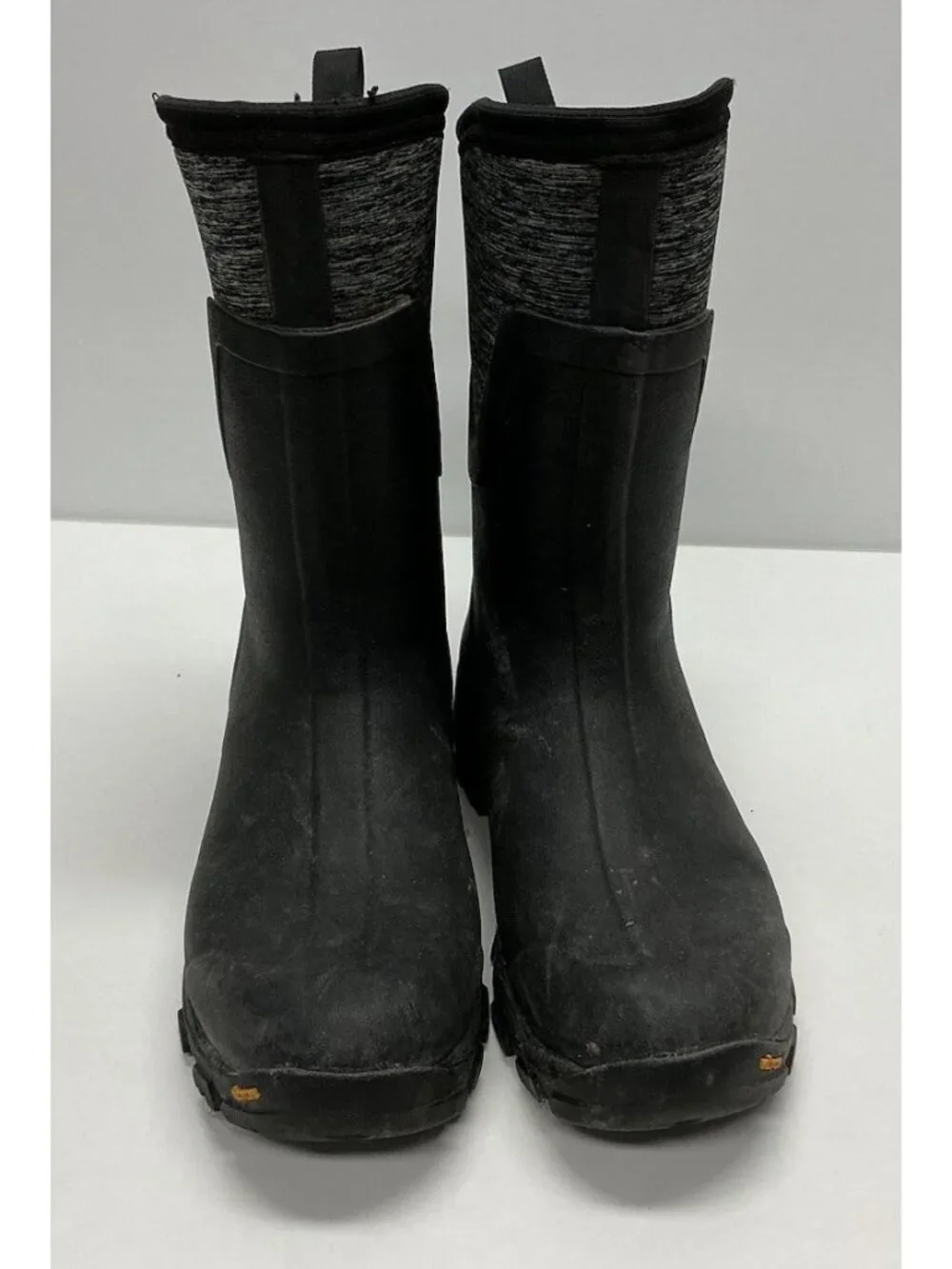Original Muck Boots Arctic Ice + Grip Mid Rain Boots Women's Black Pull On Sz 9